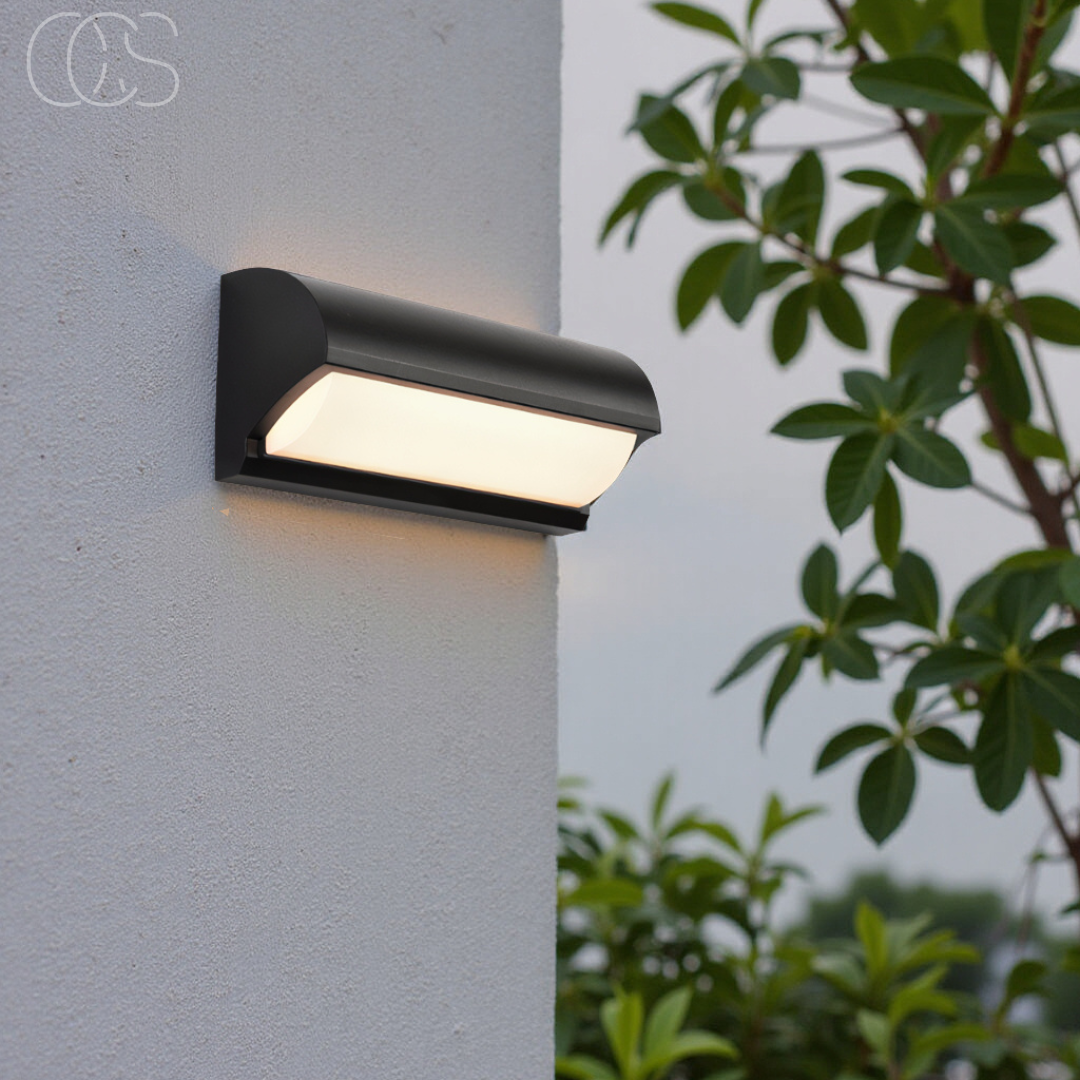 Nievk - Black LED Outdoor Wall Light