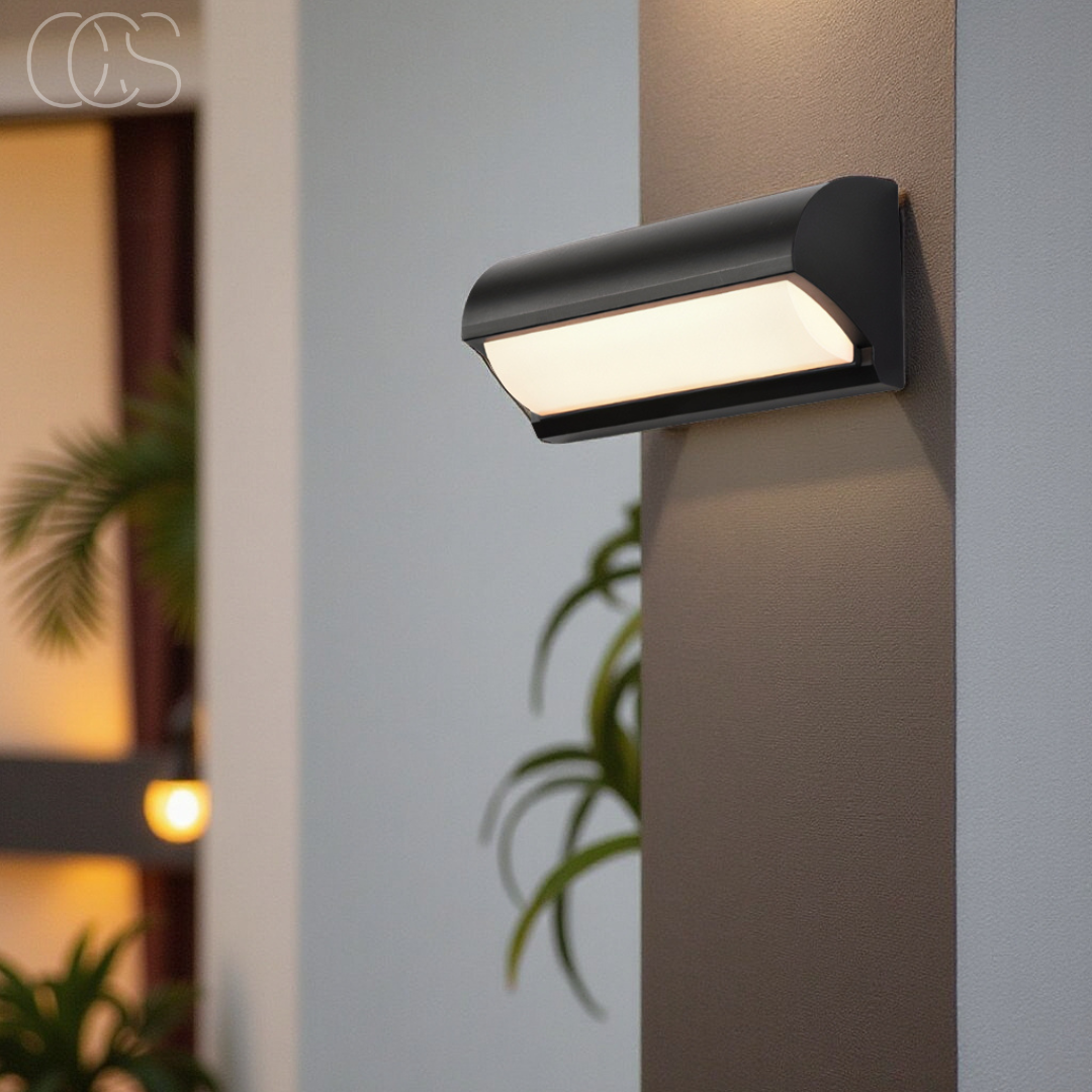 Nievk - Black LED Outdoor Wall Light