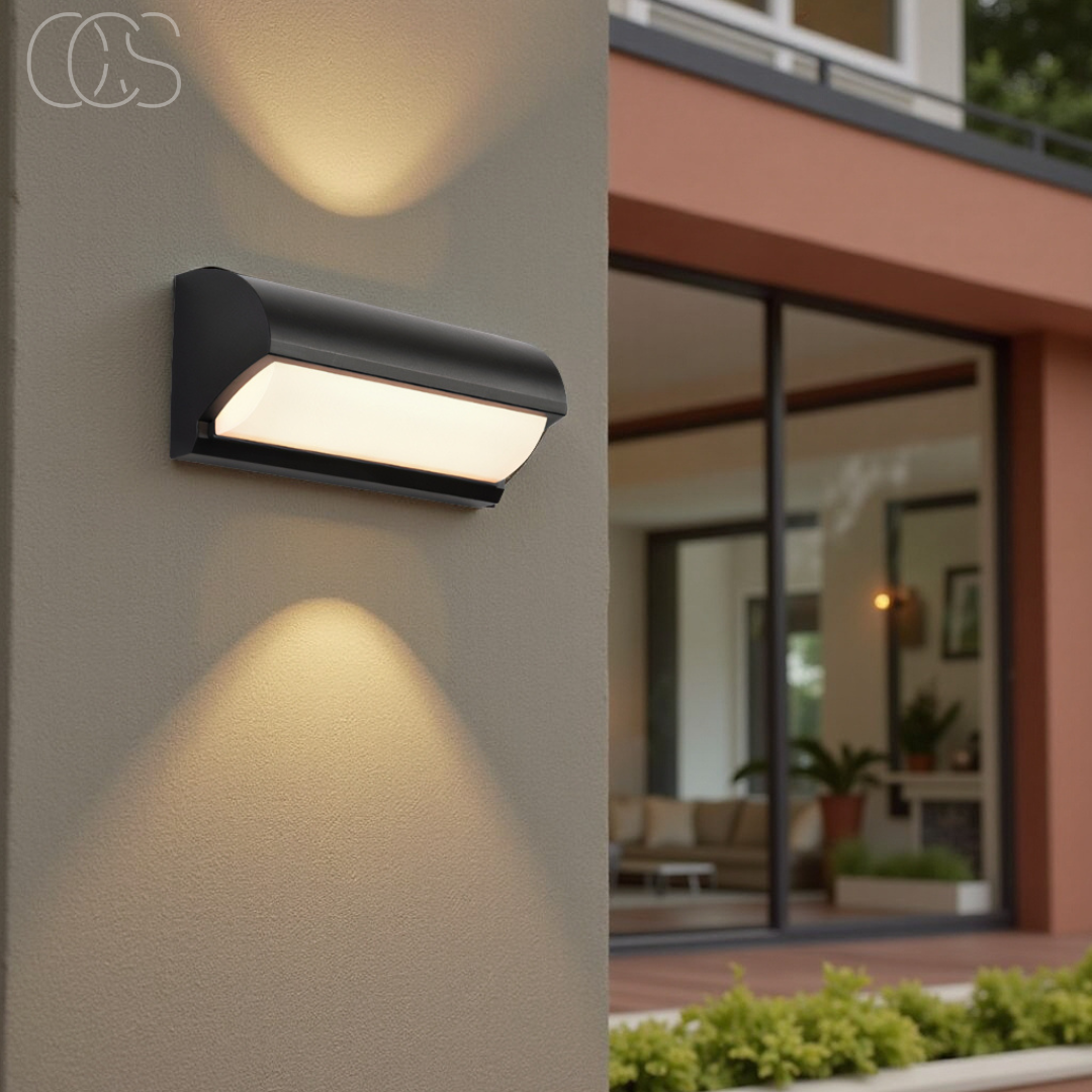 Nievk - Black LED Outdoor Wall Light