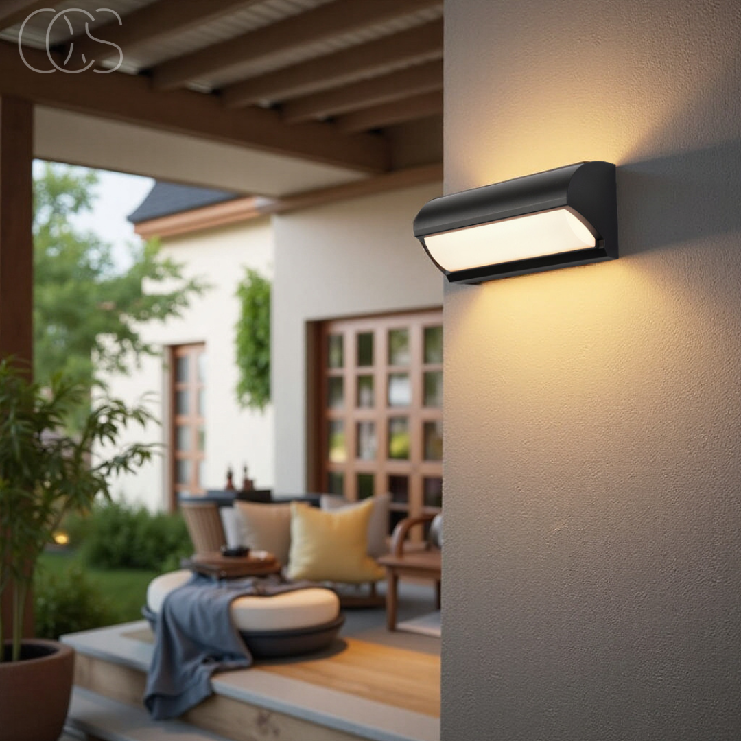 Nievk - Black LED Outdoor Wall Light