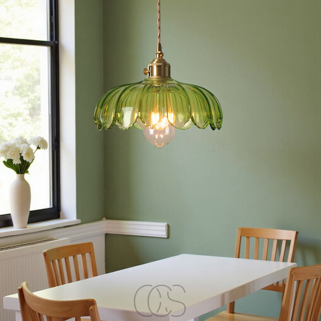 Nievk - Glass Flower Pendant Lamp - Vintage Design