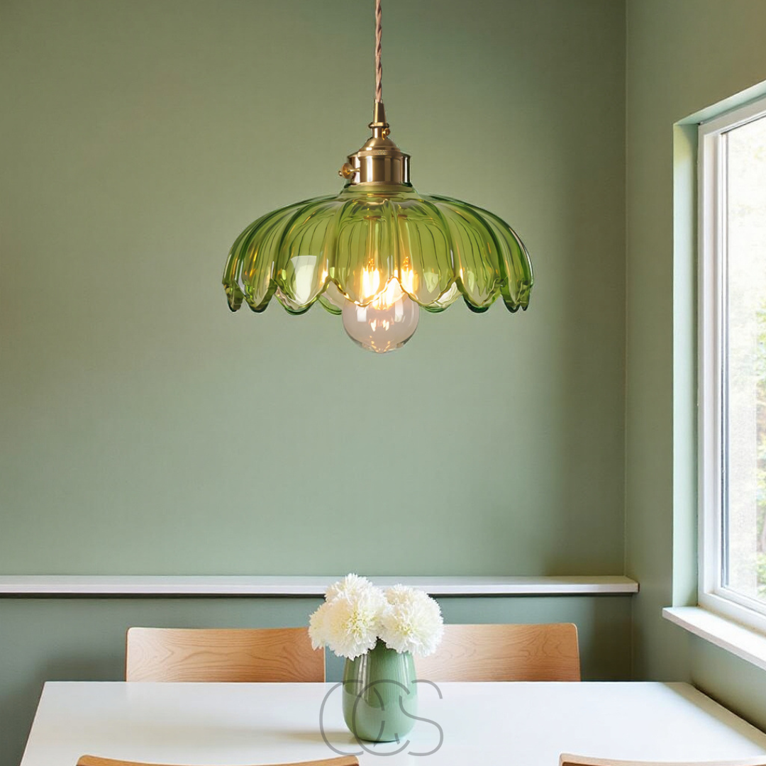 Nievk - Glass Flower Pendant Lamp - Vintage Design
