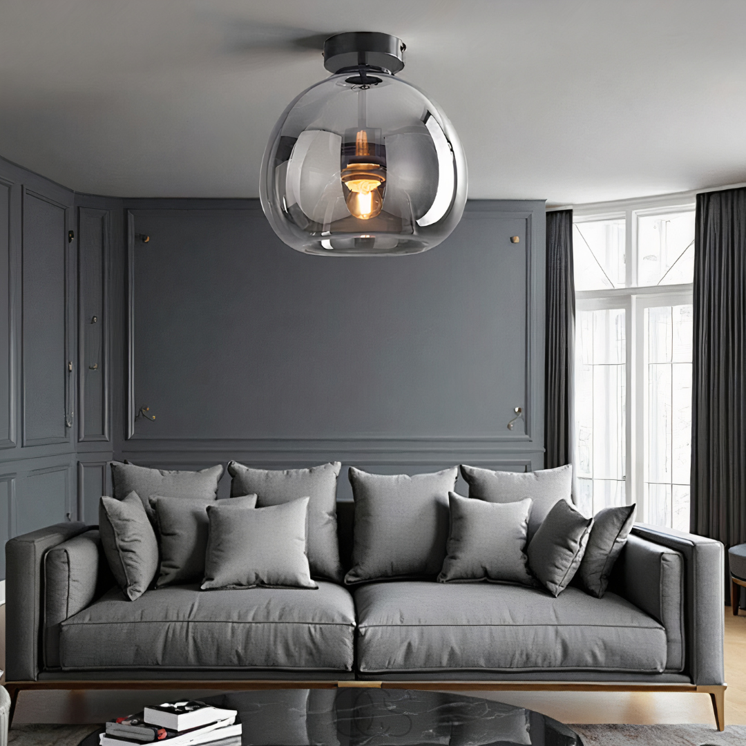 Nievk - LED Glass ceiling lamp - Modern
