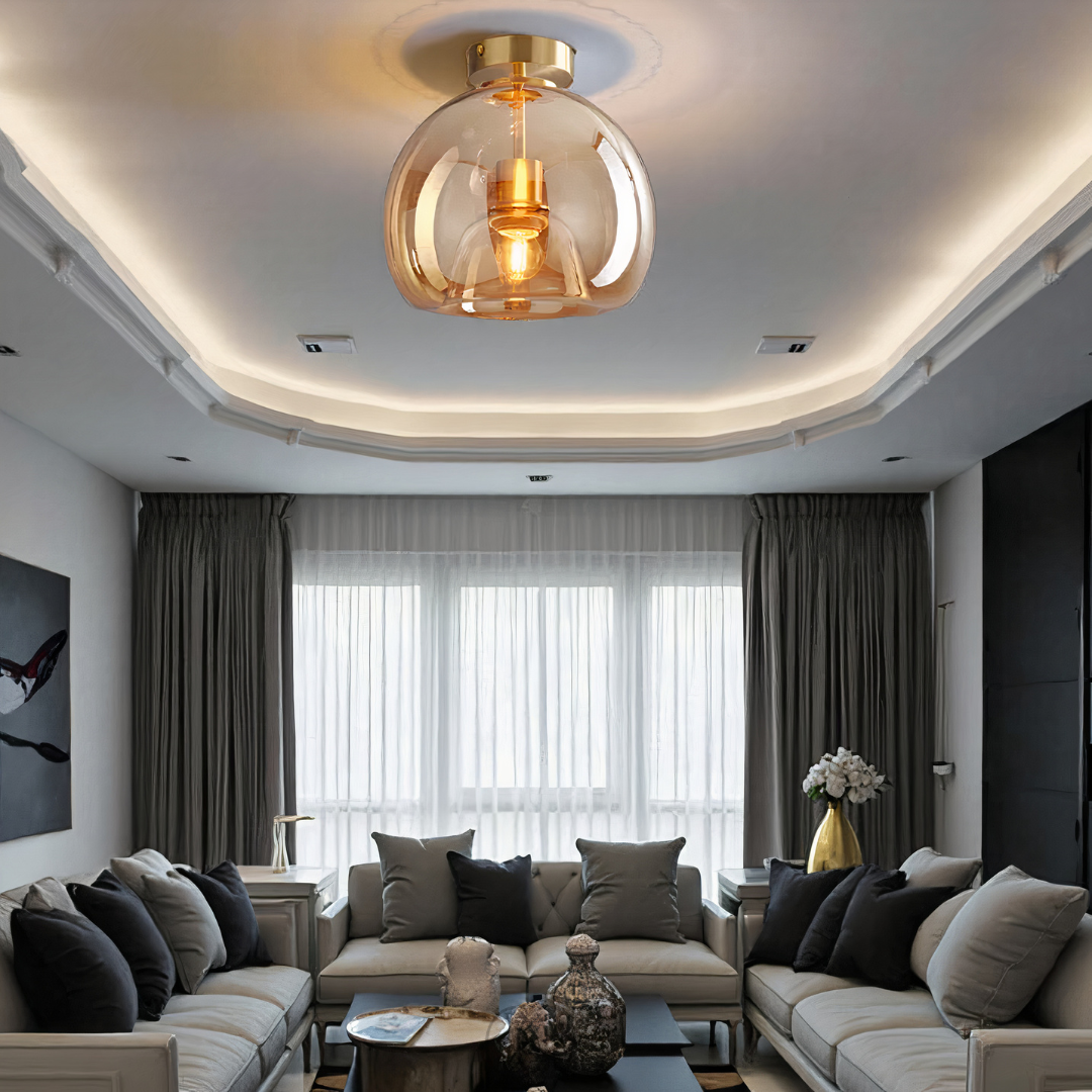 Nievk - LED Glass ceiling lamp - Modern