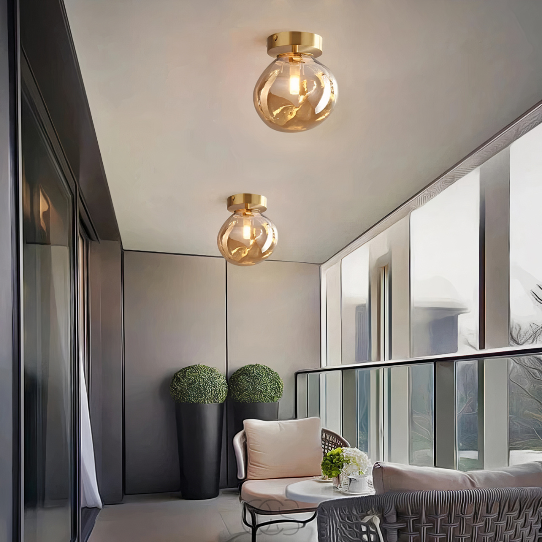 Nievk - LED Glass ceiling lamp - Modern