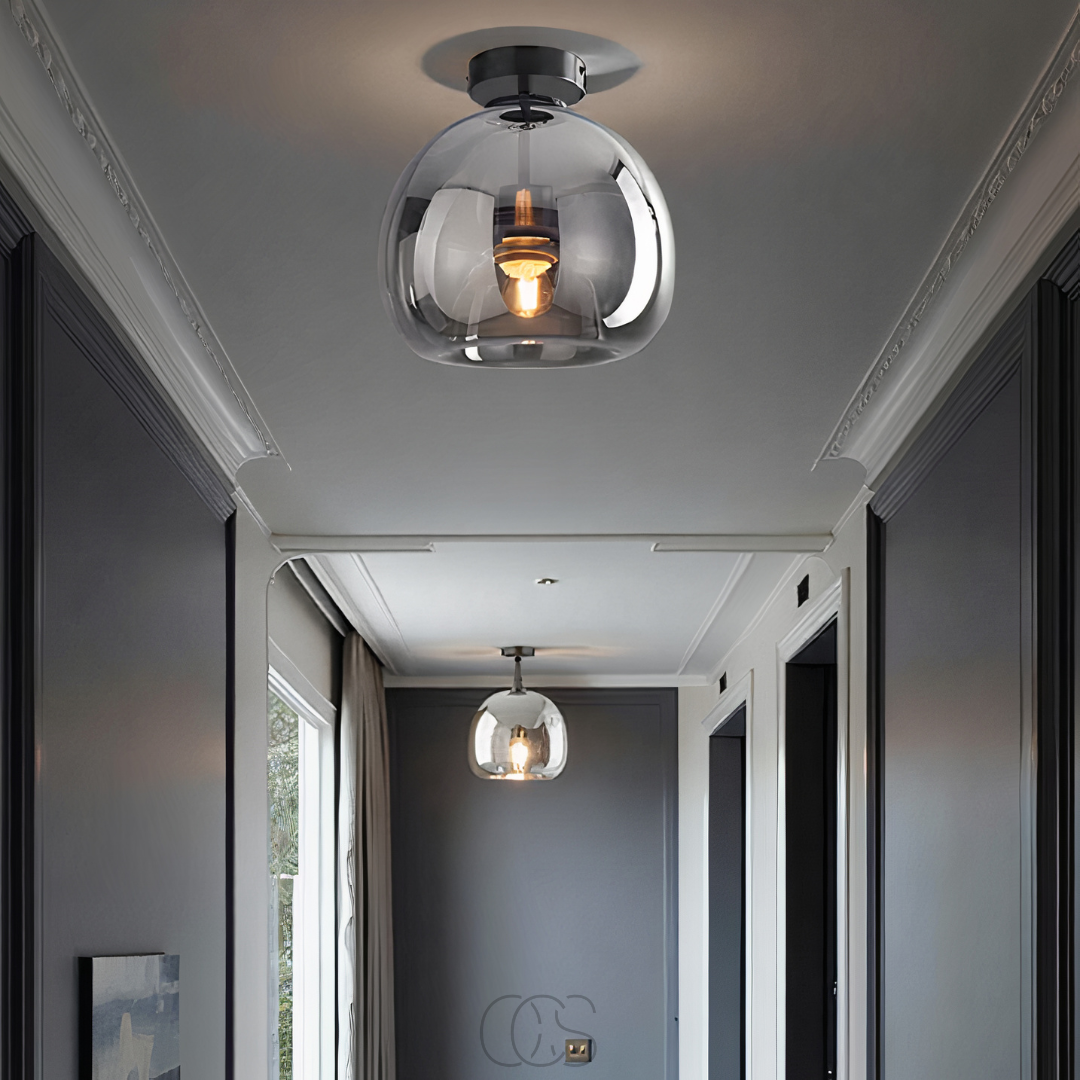 Nievk - LED Glass ceiling lamp - Modern