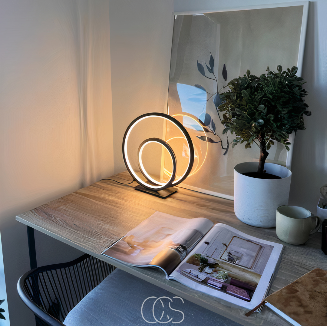 Nievk - LED Table Lamp Double Ring