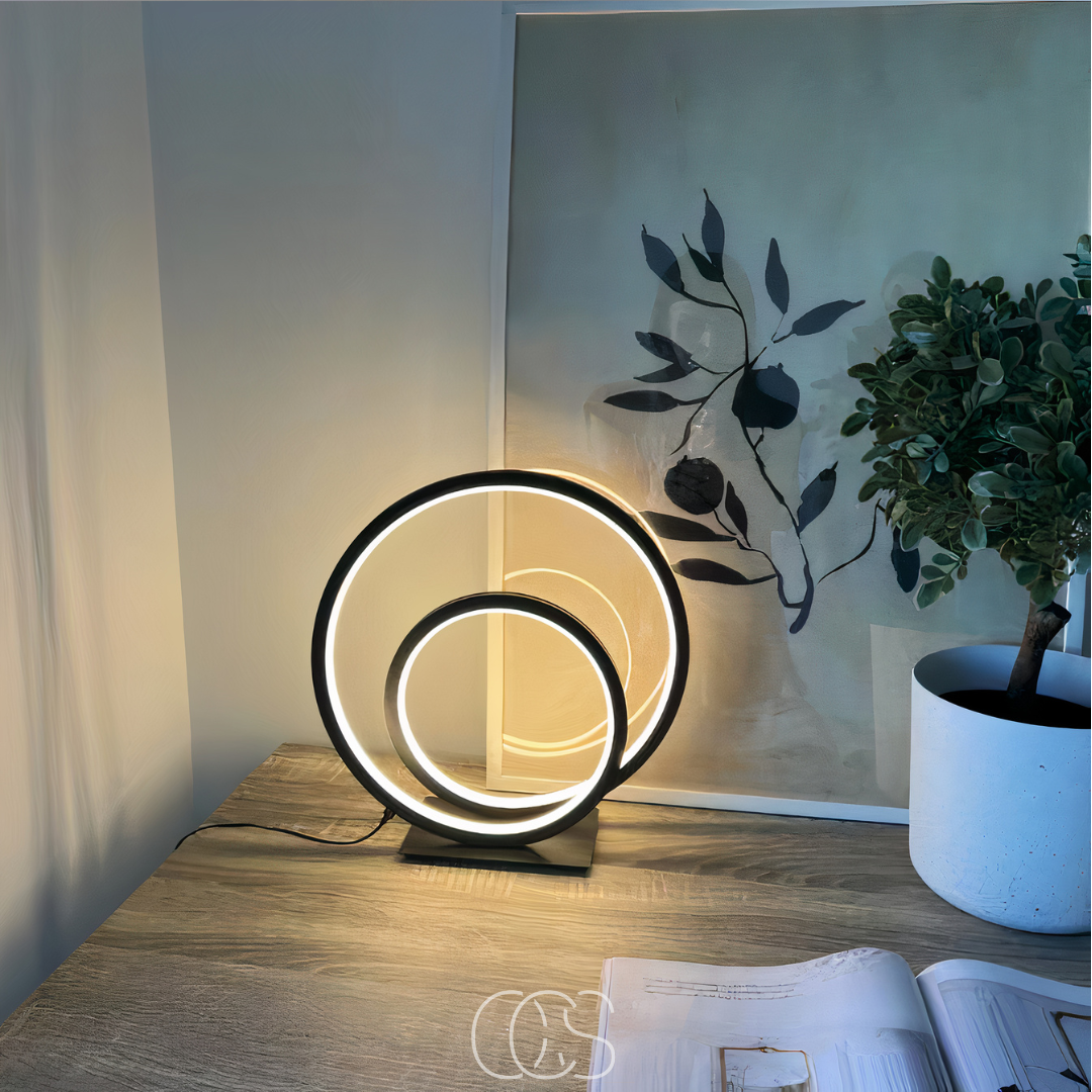 Nievk - LED Table Lamp Double Ring