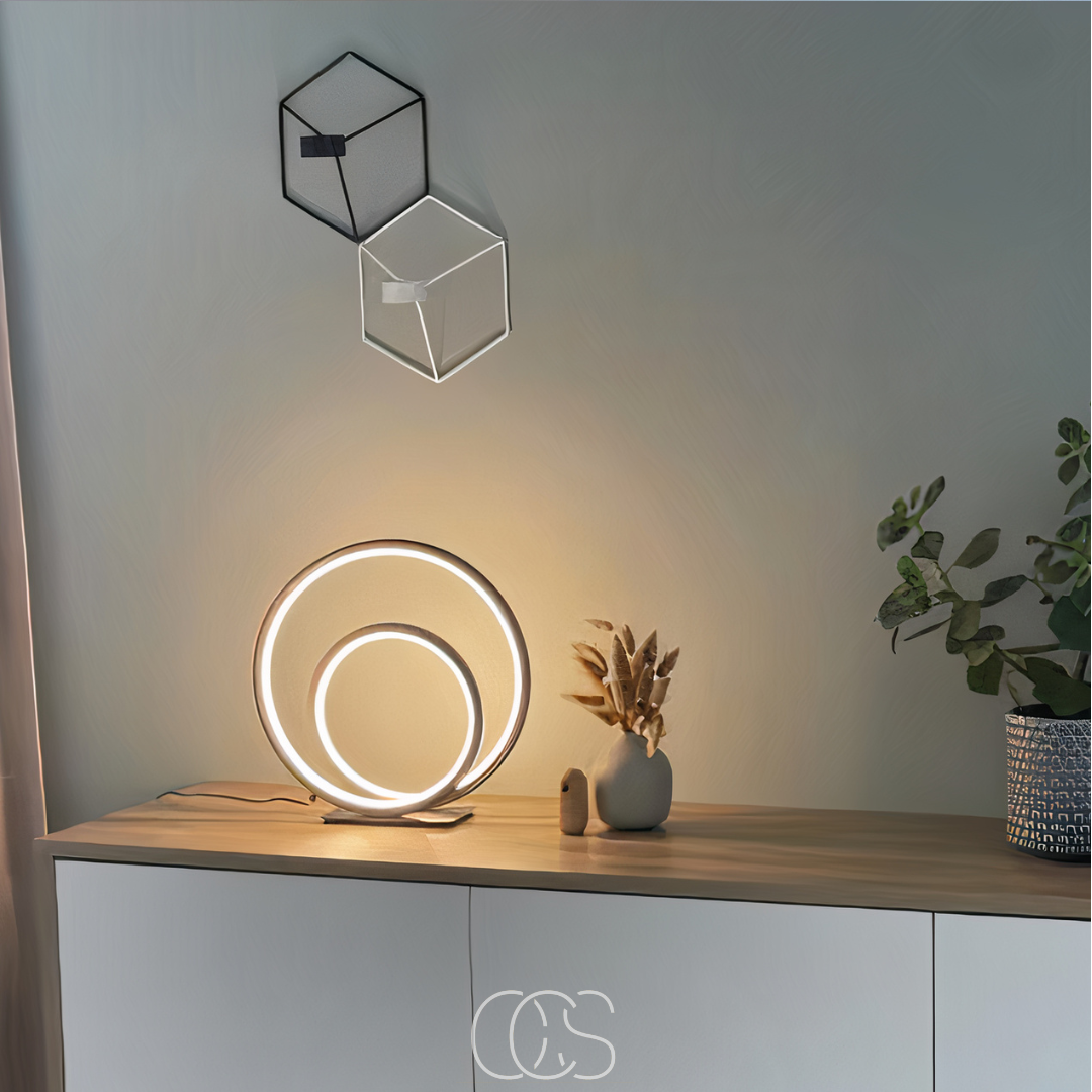 Nievk - LED Table Lamp Double Ring