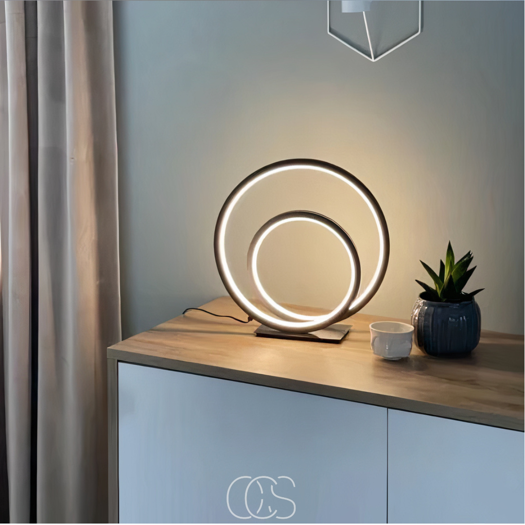 Nievk - LED Table Lamp Double Ring