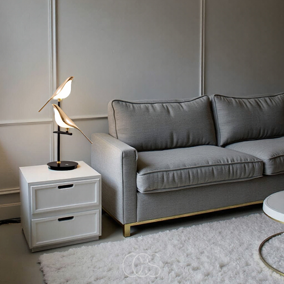 Nievk - LED Table Lamp with Golden Bird – Warm Atmospheric Light
