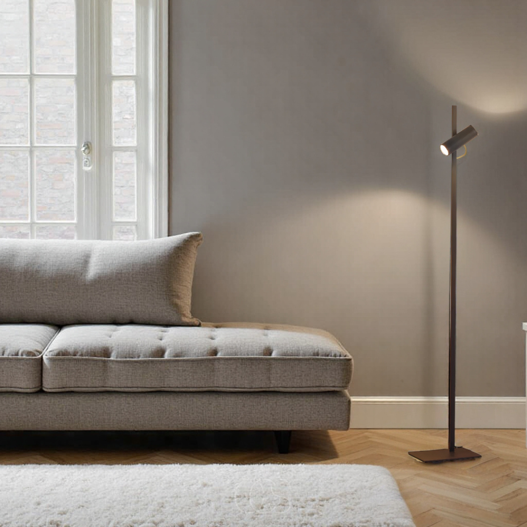 Nievk - LED floor lamp with spotlight - reading lamp