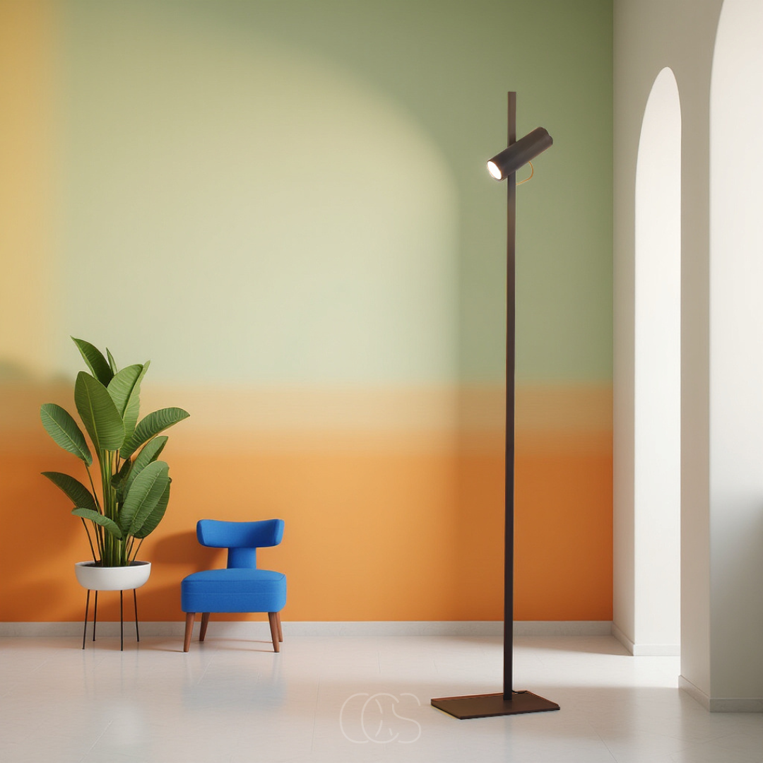 Nievk - LED floor lamp with spotlight - reading lamp