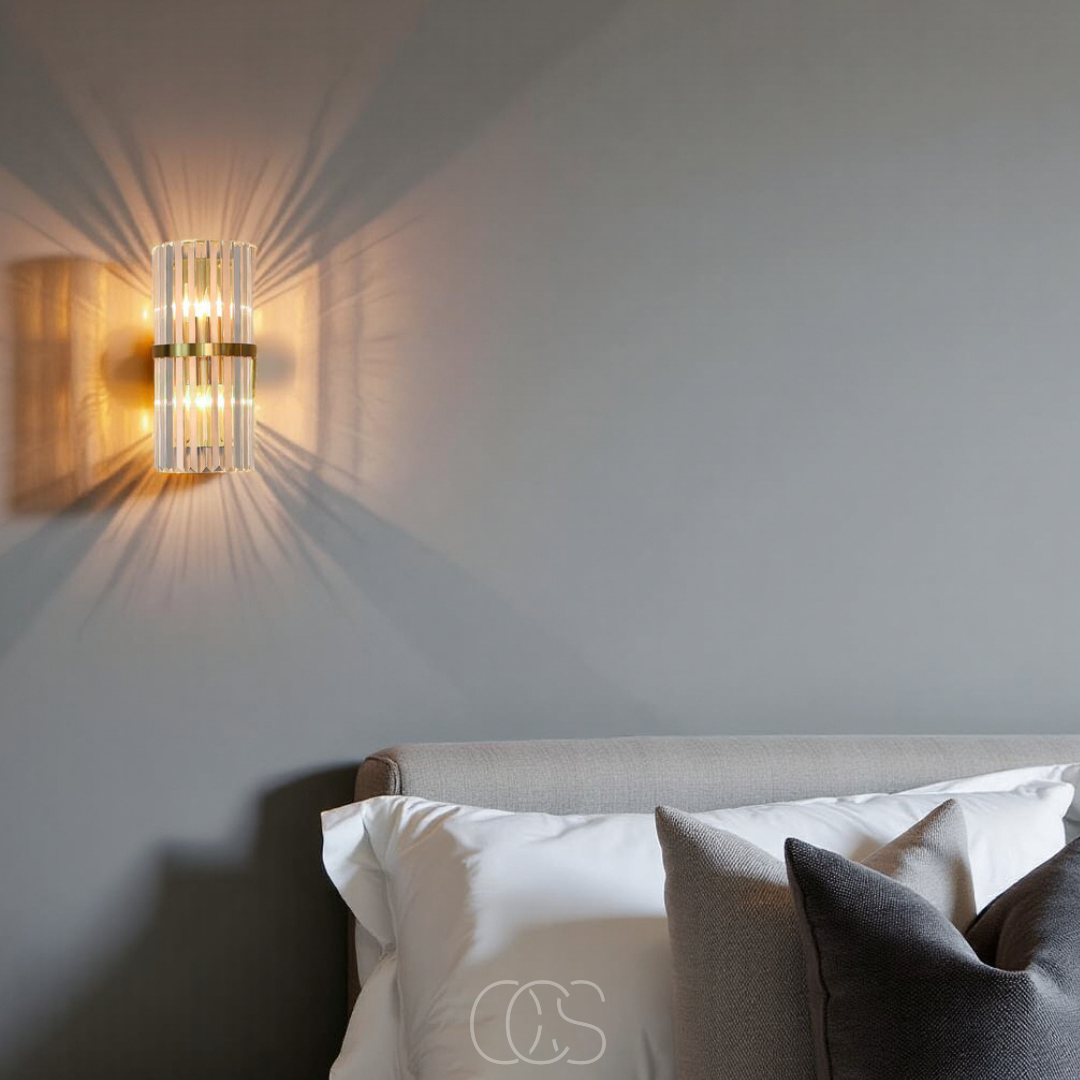 Nievk - Luxury Crystal Wall Lamp - Stainless Steel & Crystal