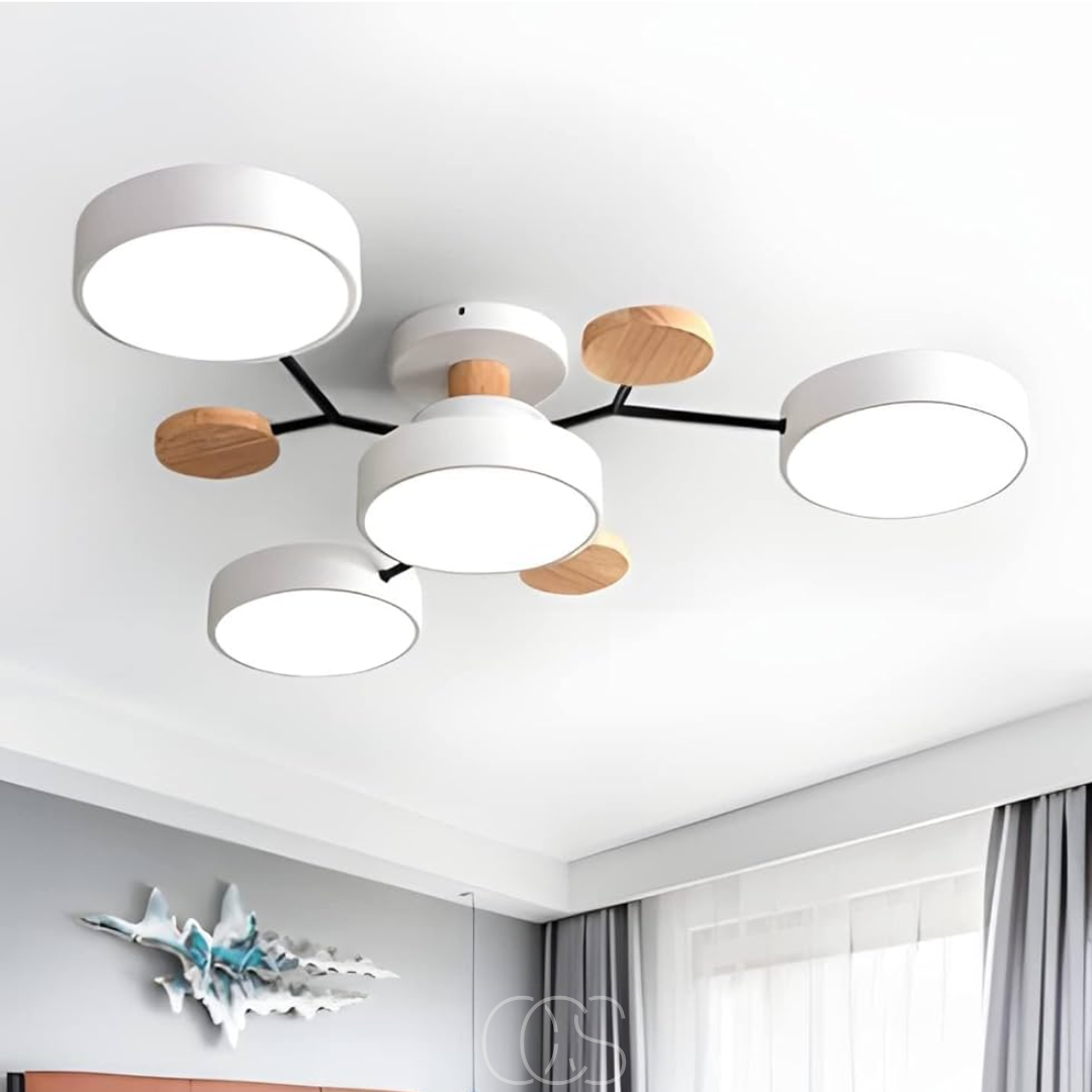 Nievk - Macaron Metal LED Ceiling Lamp - Dimmable 3-Color