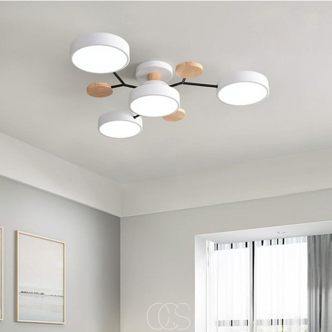 Nievk - Macaron Metal LED Ceiling Lamp - Dimmable 3-Color