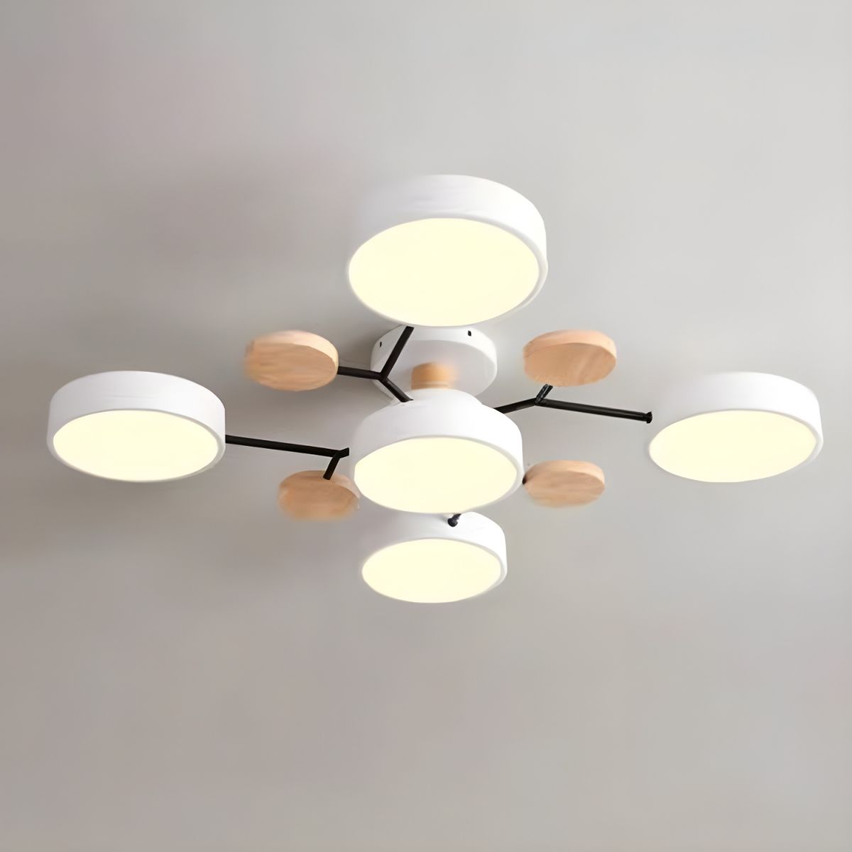 Nievk - Macaron Metal LED Ceiling Lamp - Dimmable 3-Color
