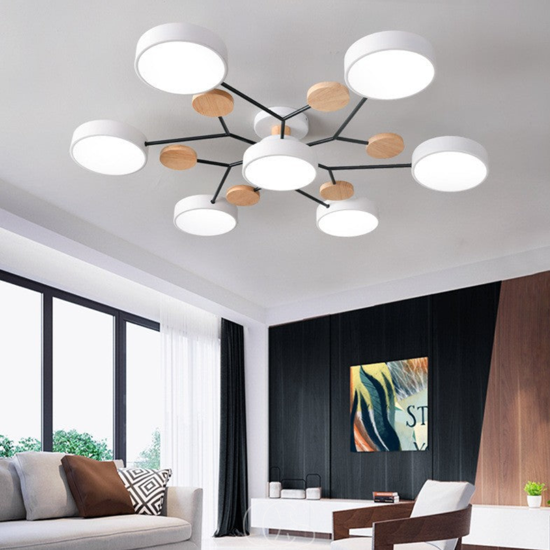 Nievk - Macaron Metal LED Ceiling Lamp - Dimmable 3-Color