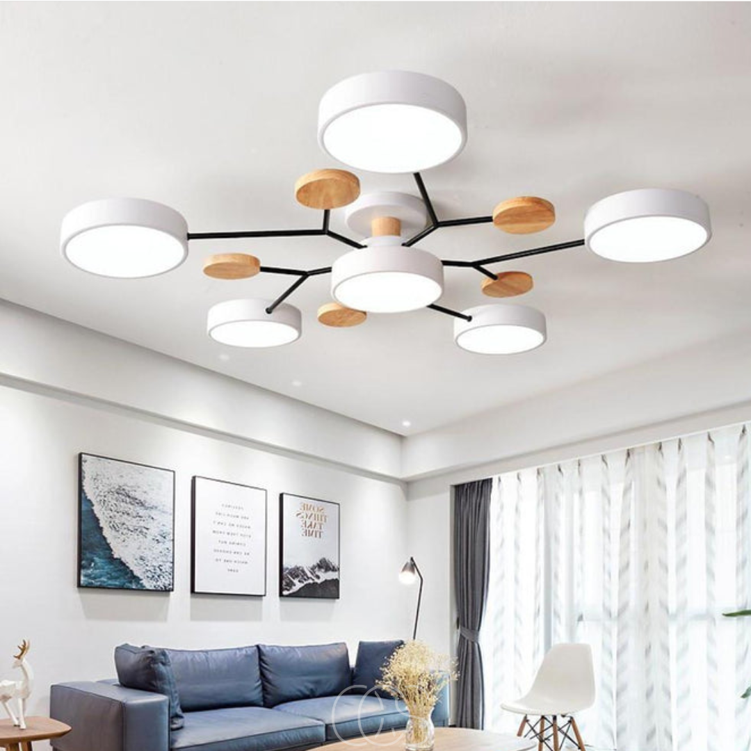 Nievk - Macaron Metal LED Ceiling Lamp - Dimmable 3-Color