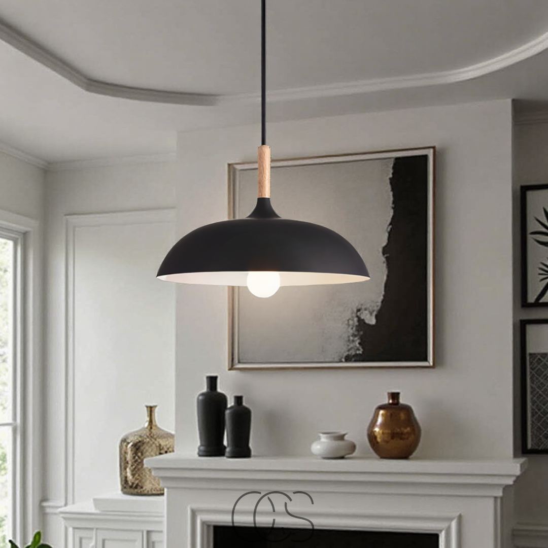 Nievk - Modern Matte Black Ceiling Lamp