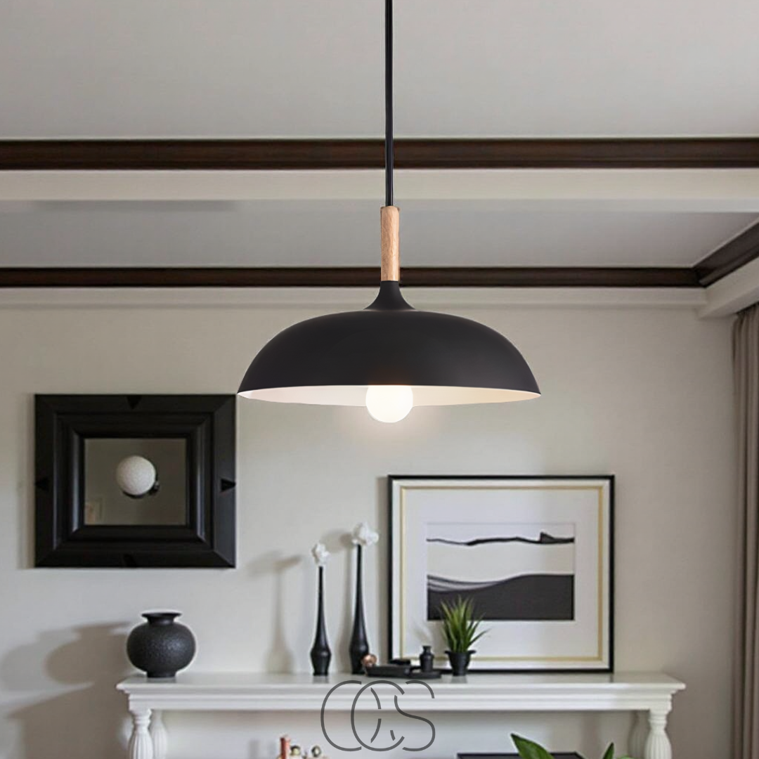 Nievk - Modern Matte Black Ceiling Lamp