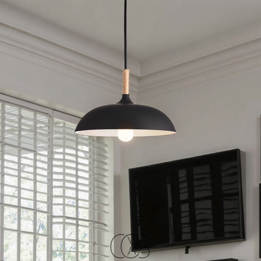 Nievk - Modern Matte Black Ceiling Lamp