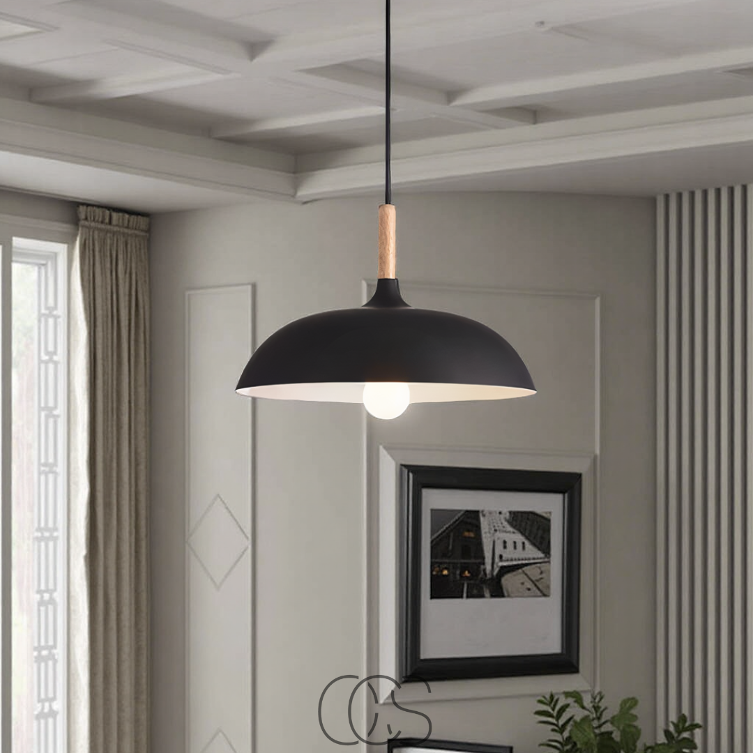 Nievk - Modern Matte Black Ceiling Lamp