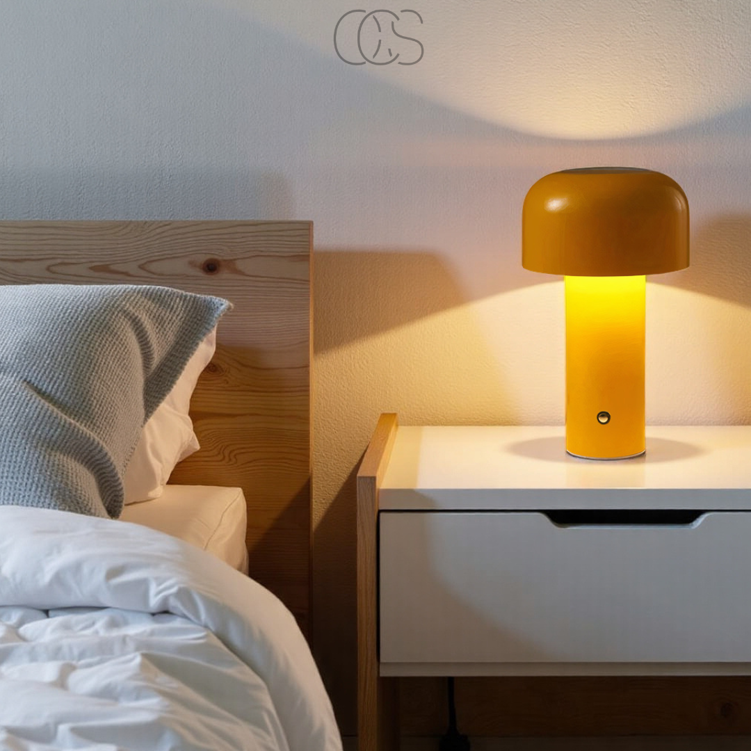 Nievk - Retro Table Lamp – wireless, dimmable & can be placed anywhere