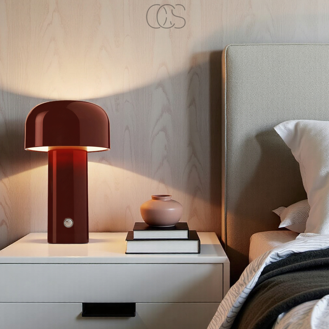Nievk - Retro Table Lamp – wireless, dimmable & can be placed anywhere