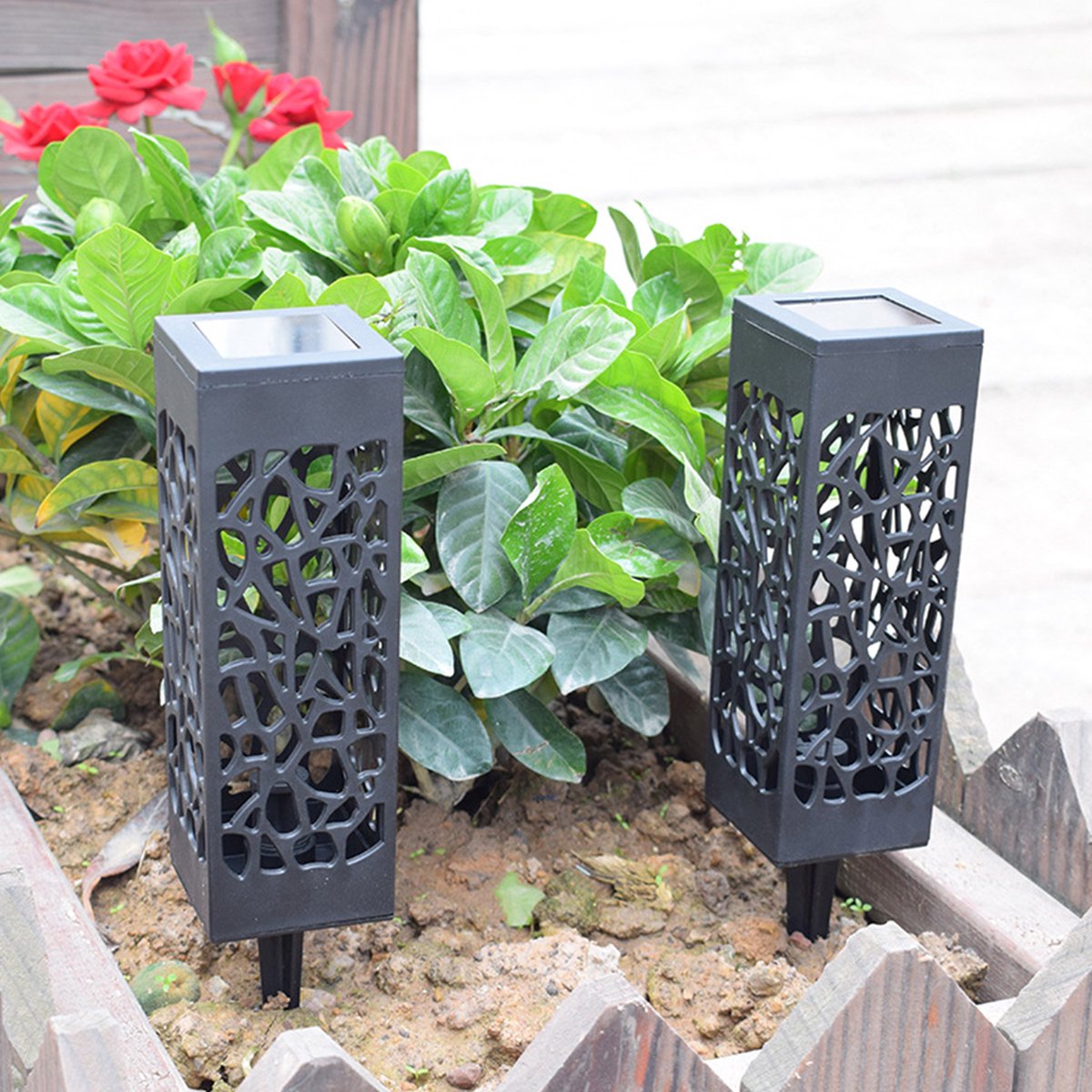 Nievk - Solar Garden Light Pole - Wireless Solar Outdoor Lamp