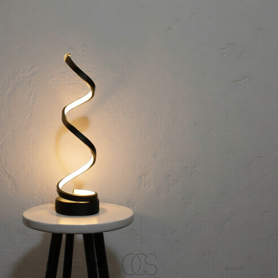 Nievk - Spiral Lamp – modern design with 3 light colors & energy-efficient LED