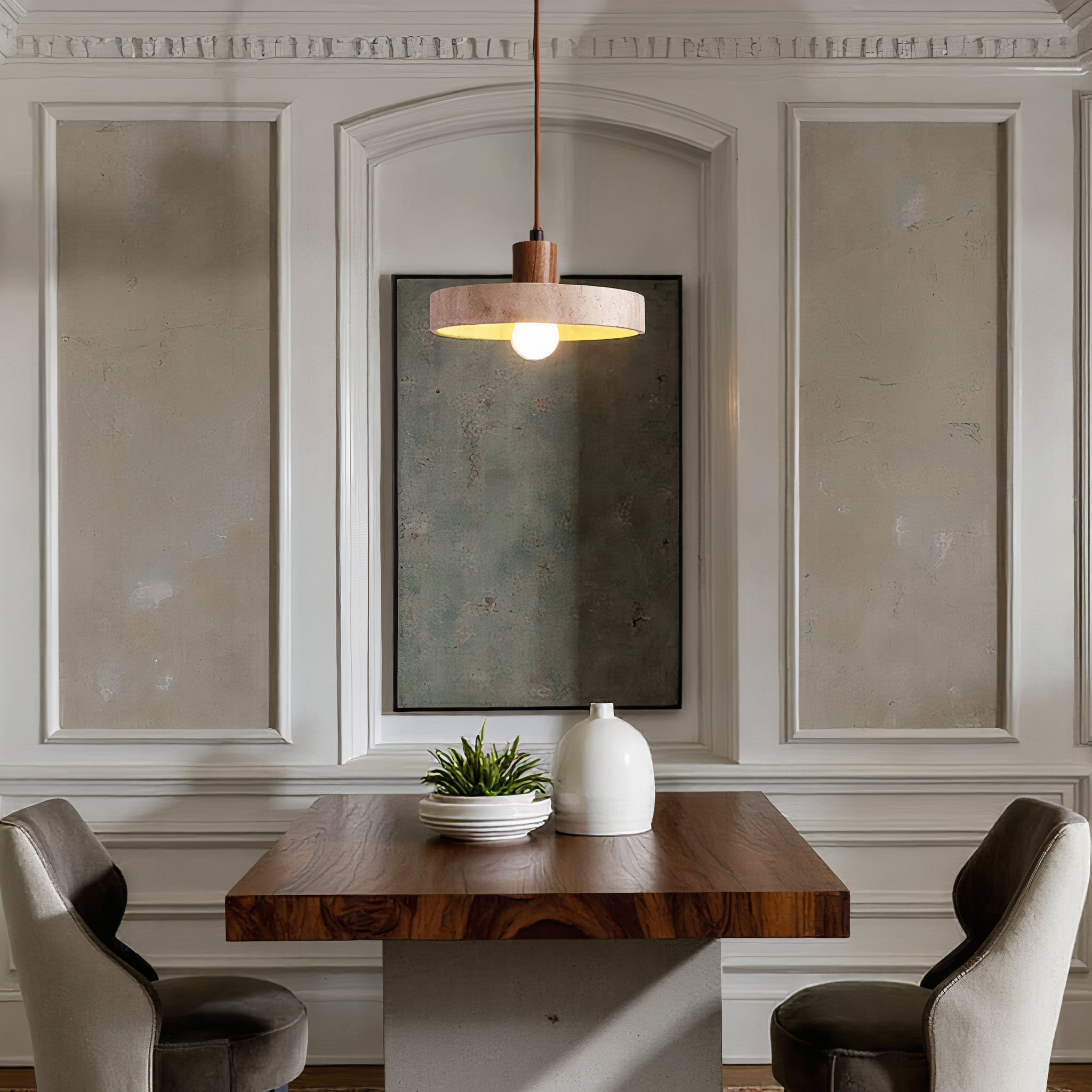 Nievk - pendant lamp in natural stone - Unique & Adjustable