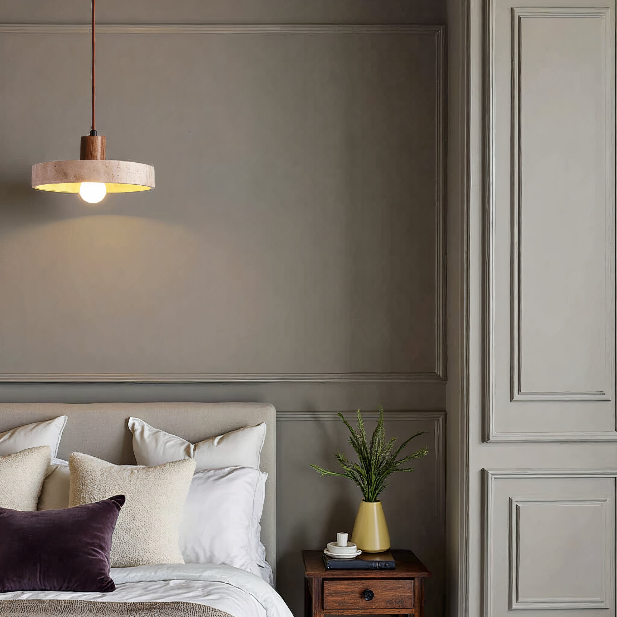 Nievk - pendant lamp in natural stone - Unique & Adjustable