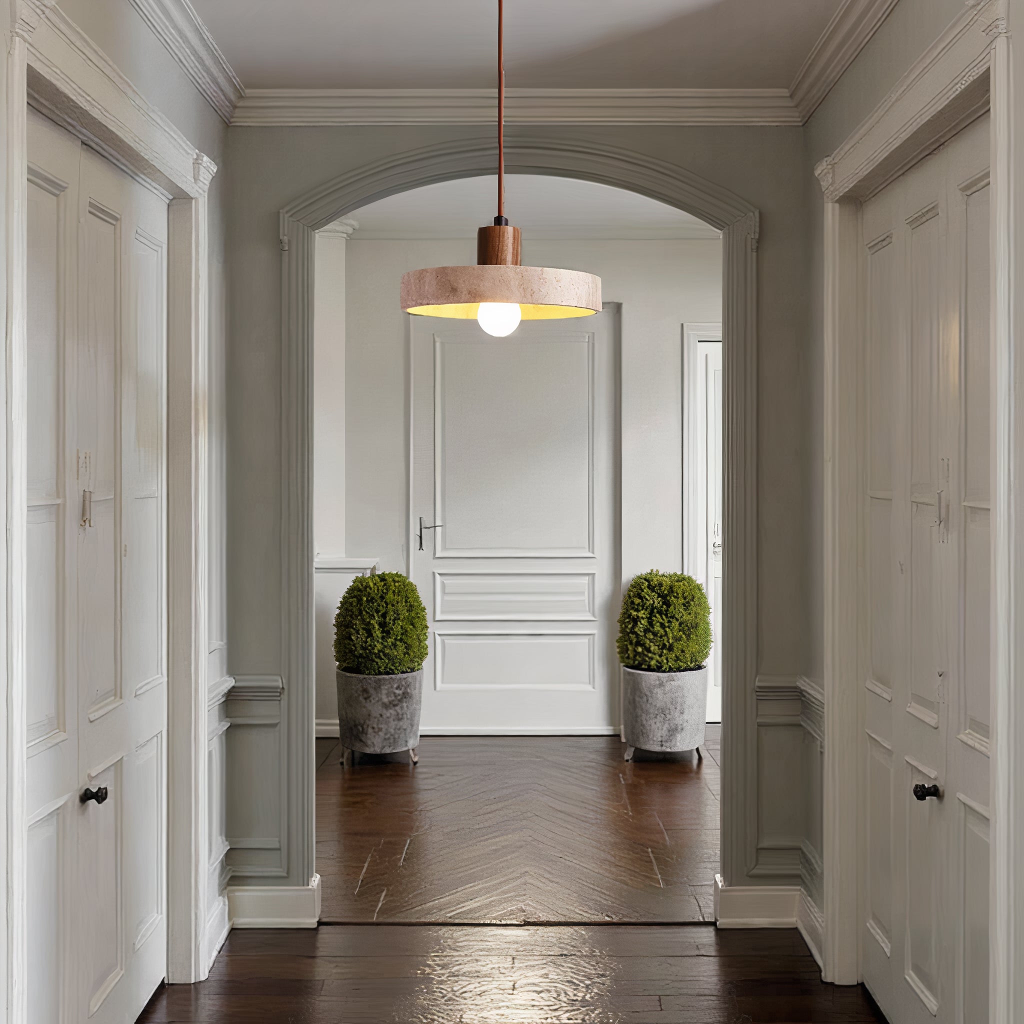Nievk - pendant lamp in natural stone - Unique & Adjustable