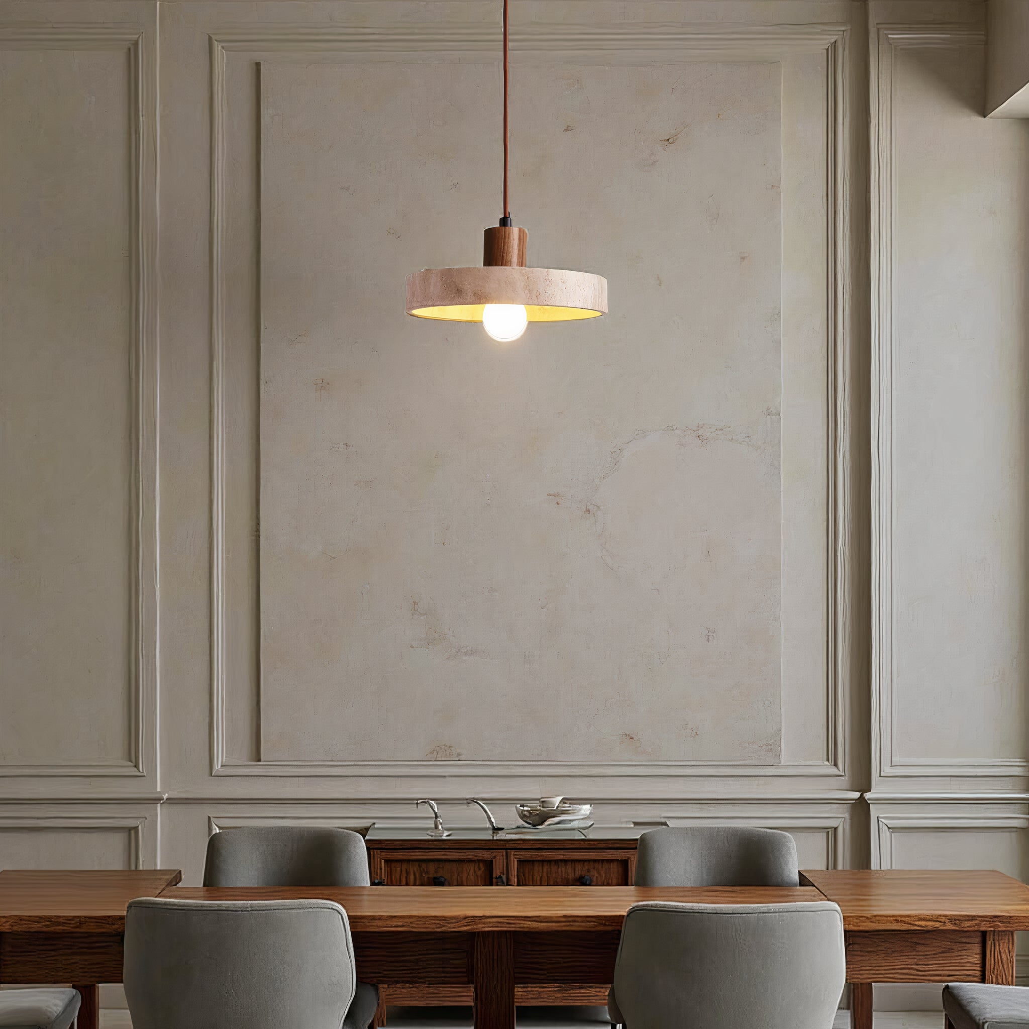 Nievk - pendant lamp in natural stone - Unique & Adjustable