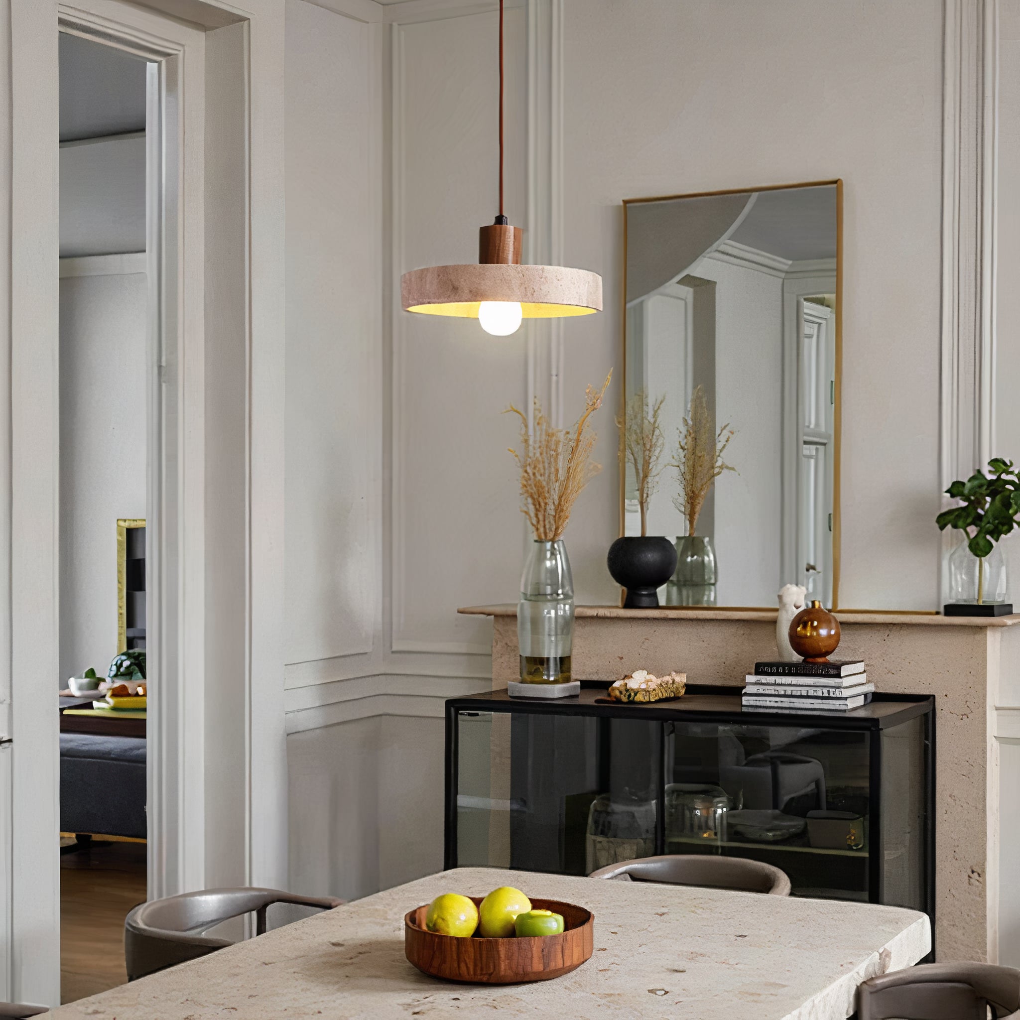 Nievk - pendant lamp in natural stone - Unique & Adjustable