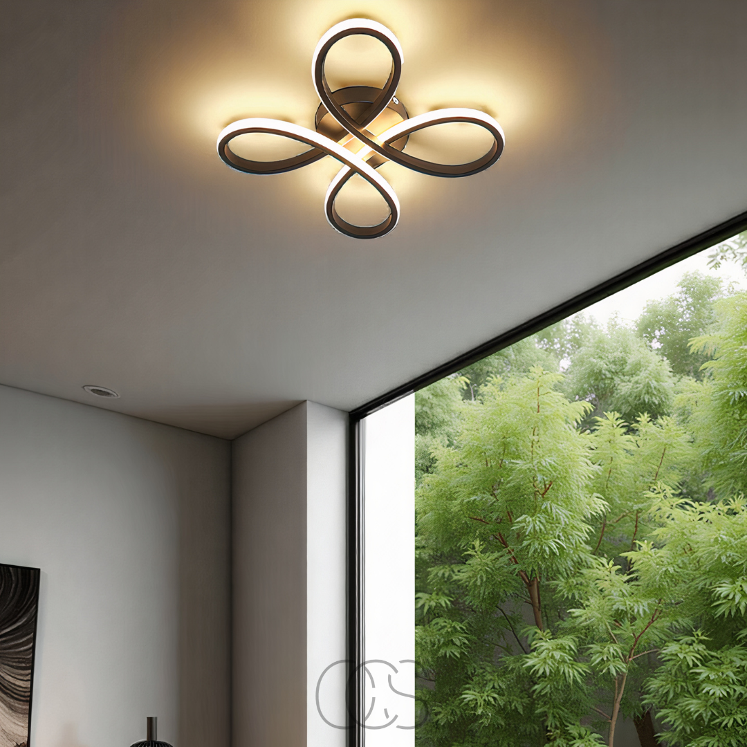 Nievk – Ceiling lamp LED Klaver – Modern design with atmospheric dimming function