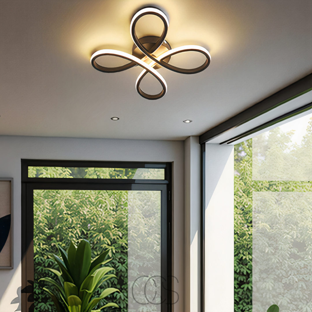 Nievk – Ceiling lamp LED Klaver – Modern design with atmospheric dimming function