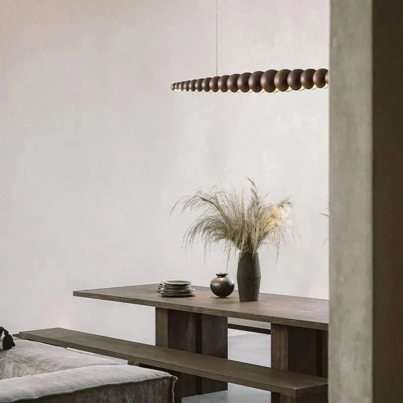 Arborcrest Wood Bead Chandelier