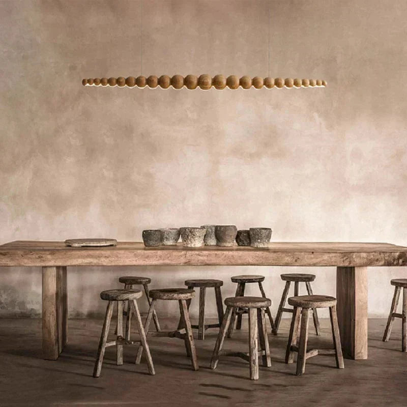 Arborcrest Wood Bead Chandelier
