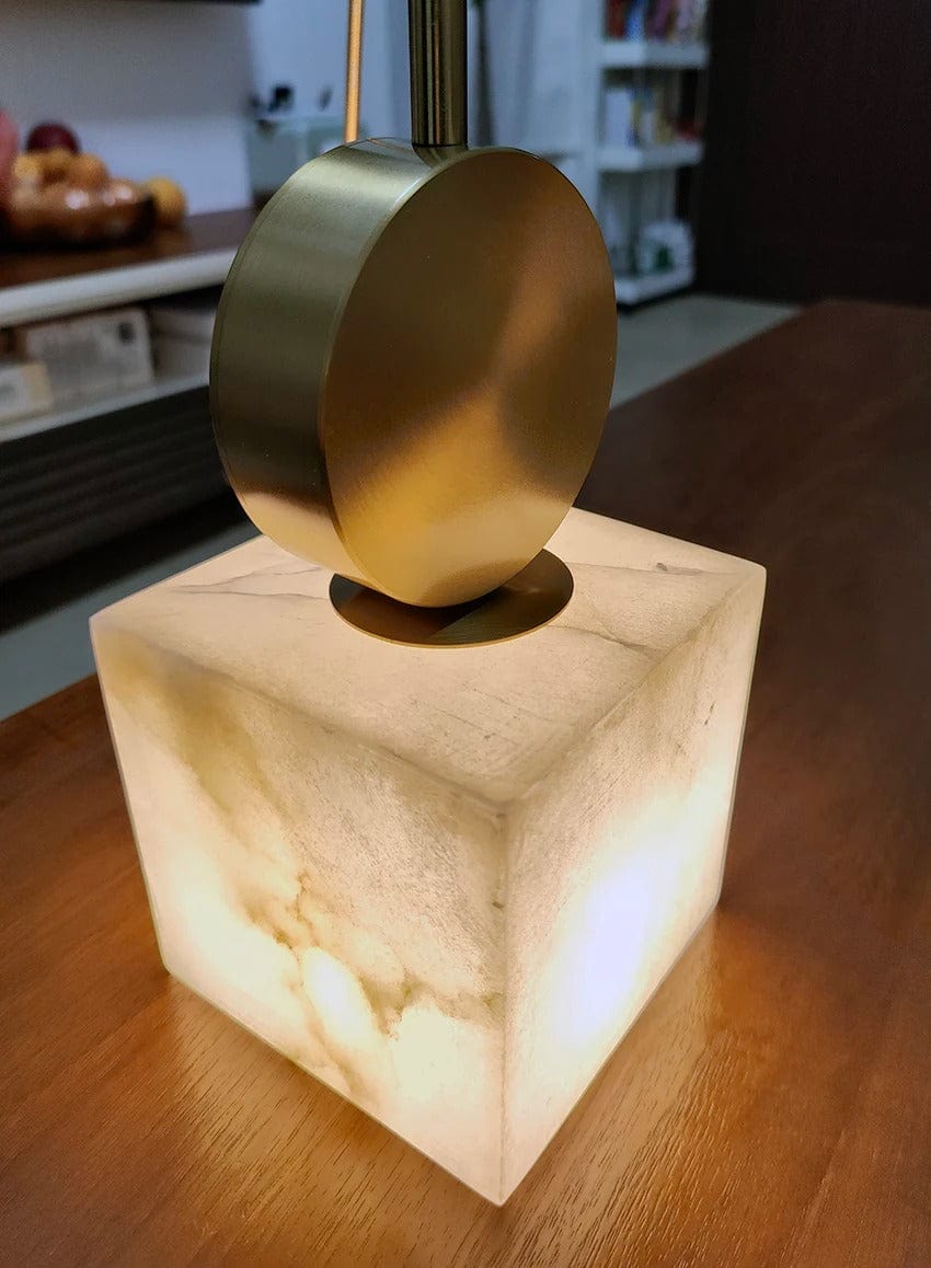 Lunette | Marble and Gold Pendant