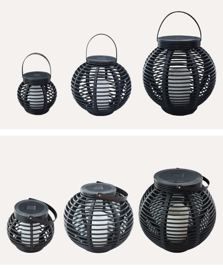 Liora Solar Rattan Teardrop Outdoor Lamp