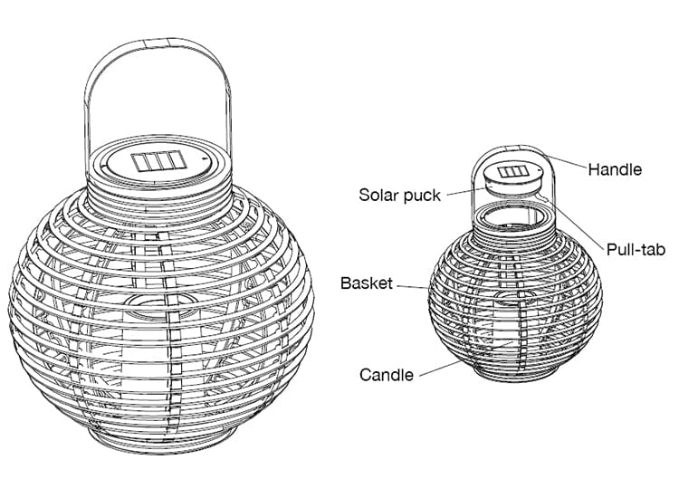 Liora Solar Rattan Teardrop Outdoor Lamp