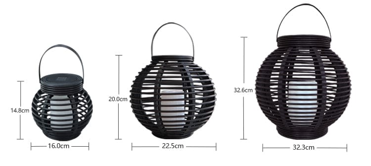Liora Solar Rattan Teardrop Outdoor Lamp