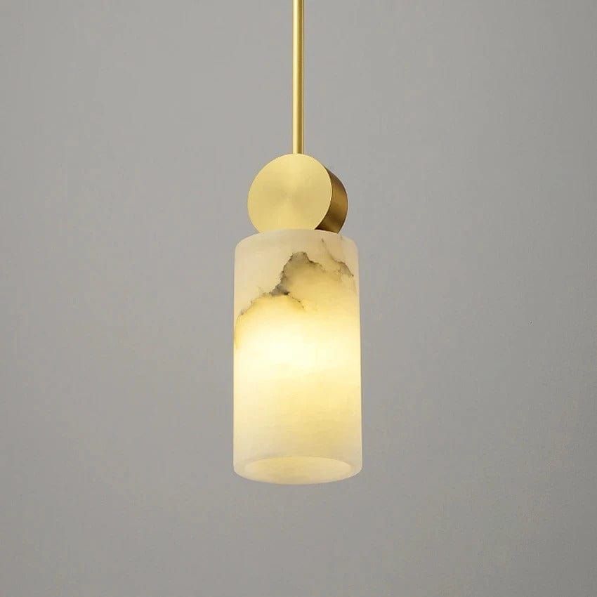Lunette | Marble and Gold Pendant