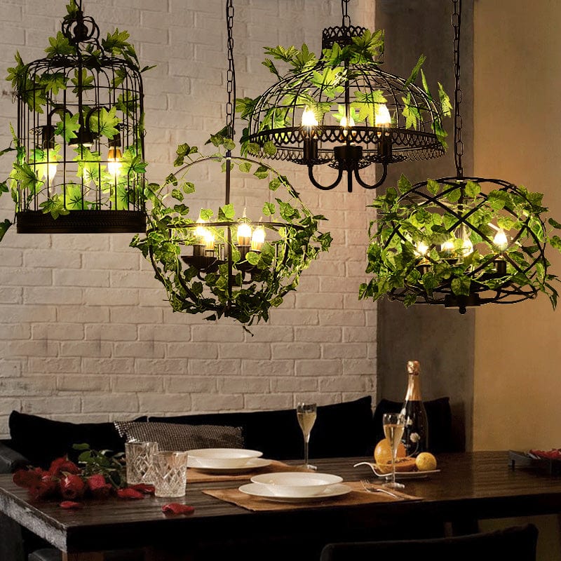 Thornwell Vintage Iron Cage Chandelier