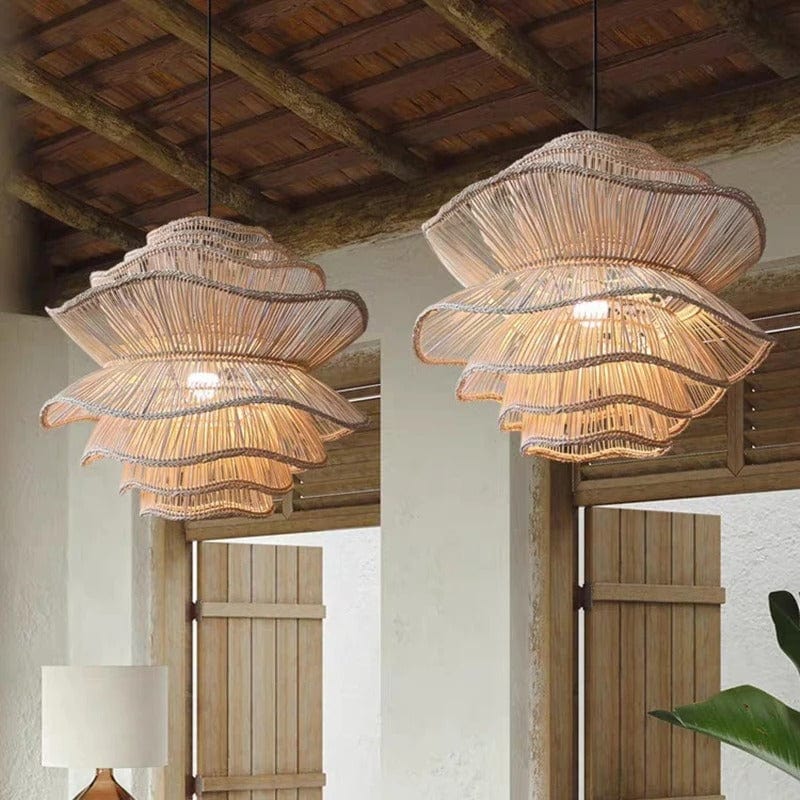Liora Rattan Chandelier