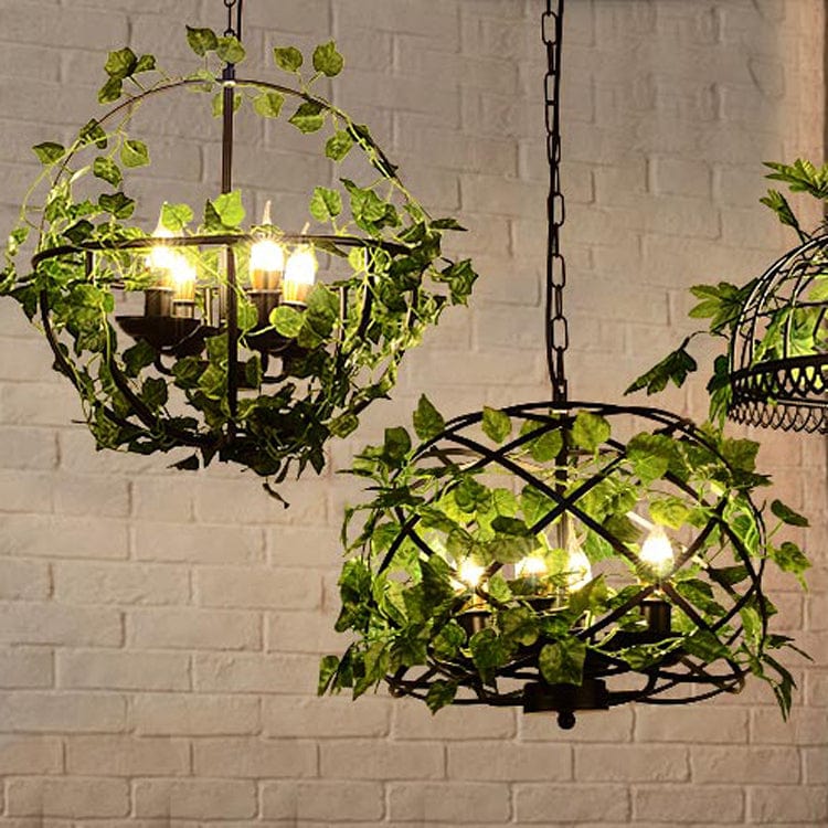 Thornwell Vintage Iron Cage Chandelier