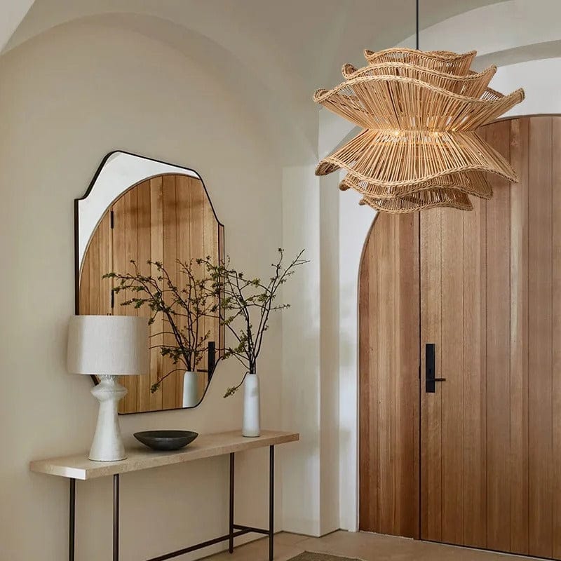 Liora Rattan Chandelier