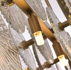 Bellara Circular Glass Chandelier In Gold